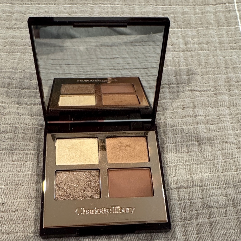 Charlotte Tilbury Warm Neutral Eyeshadow Quad — Gold, Bronze, Taupe, Chocolate
